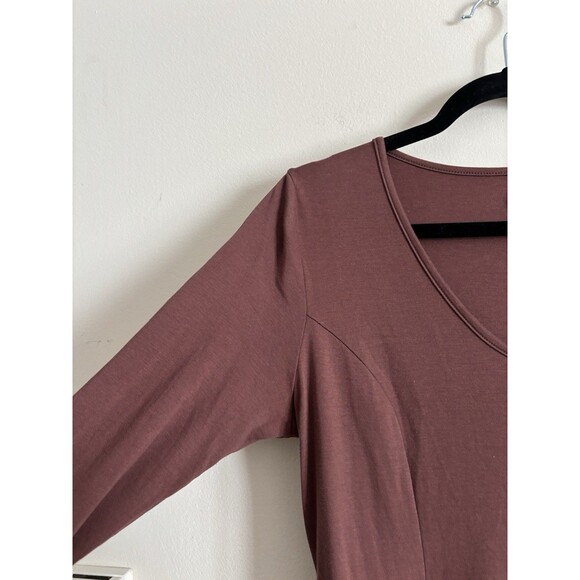 Peruvian Connection LARGE Maxi Long Length Dress V Neck Stretchy Boho‎ Brown - Picture 5 of 6